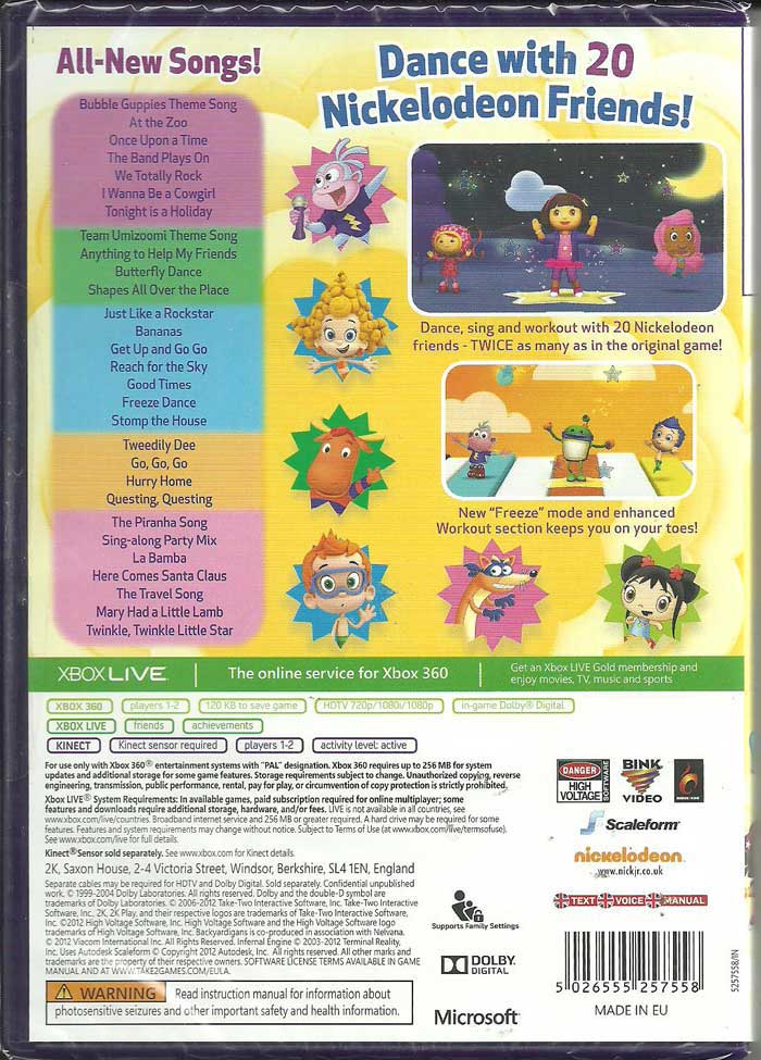 Nickelodeon Dance 2 Kinect XBOX 360